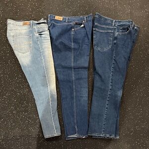 Lot of 3 sz 32-30 Women's Trio of Blue Jeans Levi, Lee & Saddlebed